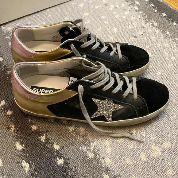 Golden Goose Shoes Golden Goose Superstar Black With Silver
